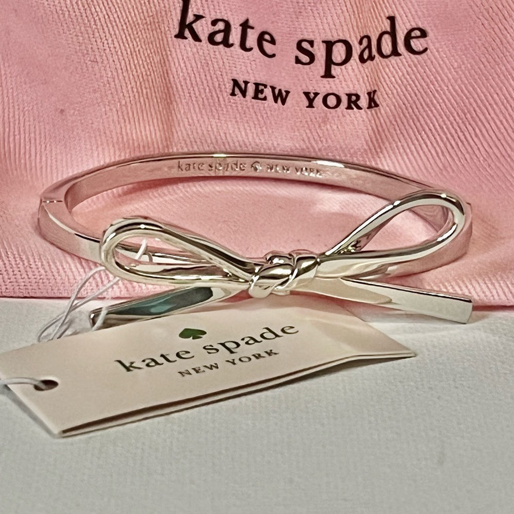NWT Kate Spade Silver Bow Bracelet - Picture 2 of 10